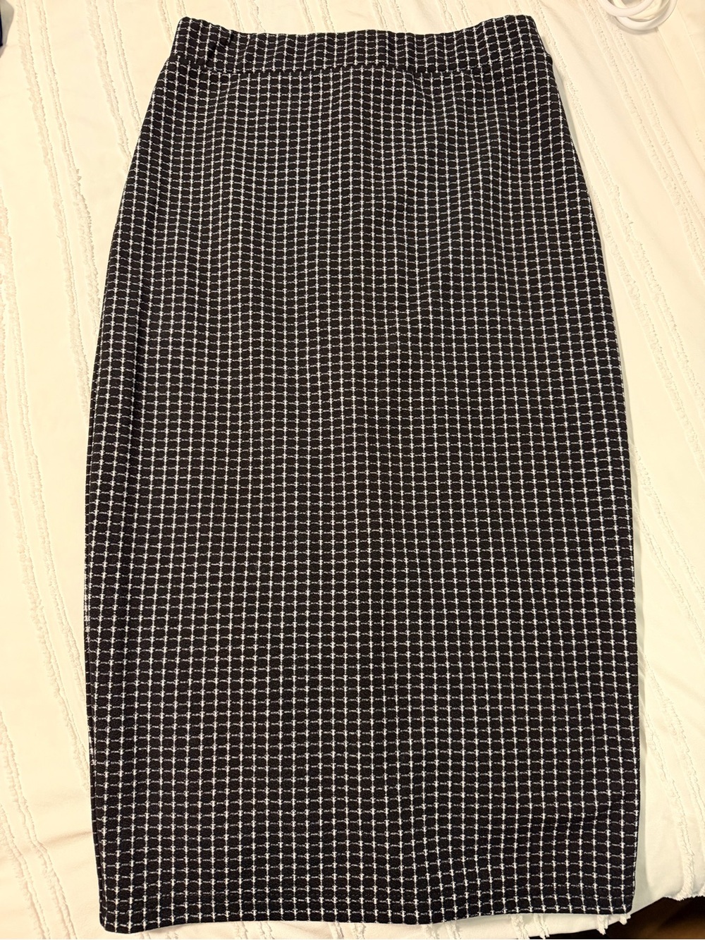 SHEIN Black and White Checked Pencil Skirt